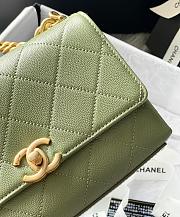 Chanel Mini Flap Bag Gold-Tone Metal Green AS2711 19.5 x 14 x 9 cm - 2