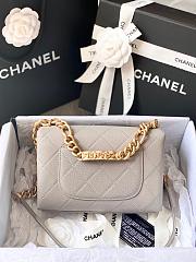 Chanel Mini Flap Bag Gold-Tone Metal Light Gray AS2711 19.5 x 14 x 9 cm - 5