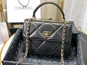 Chanel Small Flap Bag With Top Handle Black A92236 25cm - 4