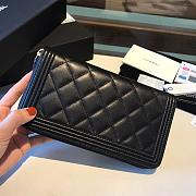 Chanel Boy Long Zipped Wallet Gold Metal Black A80815 19cm - 5