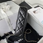 Chanel Mini FLap Bag With Top Handle Crumpled Leather Black AS2892 20 x 15 x 6.5 cm - 5