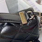 Chanel Mini FLap Bag With Top Handle Crumpled Leather Black AS2892 20 x 15 x 6.5 cm - 4