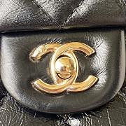 Chanel Mini FLap Bag With Top Handle Crumpled Leather Black AS2892 20 x 15 x 6.5 cm - 2