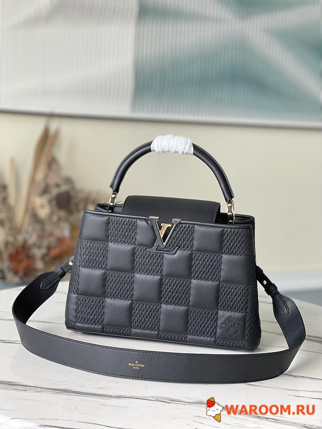 Louis Vuitton Capucines MM Damier Quilt Lambskin Black 31.5 x 20 x 11 cm - 1