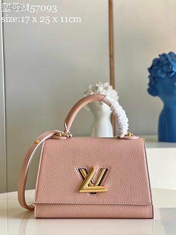 Louis Vuitton Twist One Handle MM Taurillon Leather Rose Pink M57090 29 x 21 x 12 cm