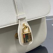 Celine Medium Tabou Smooth Leather White 196583DK1 22 x 16 x 7 cm - 3