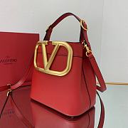 Valentino Supervee Leather Handbag Red WW2B0J74ZXL 20 x 19 x 12 cm - 4