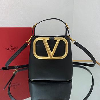 Valentino Supervee Leather Handbag Black WW2B0J74ZXL 20 x 19 x 12 cm