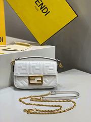 Fendi Small Nappla Leather White 8BS017 18 x 4 x 11 cm - 1