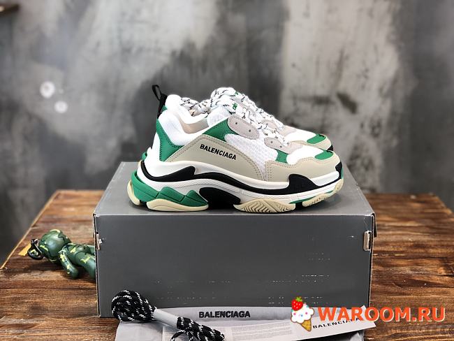 Balenciaga Triplpe S Clear Sole White/Green - 1