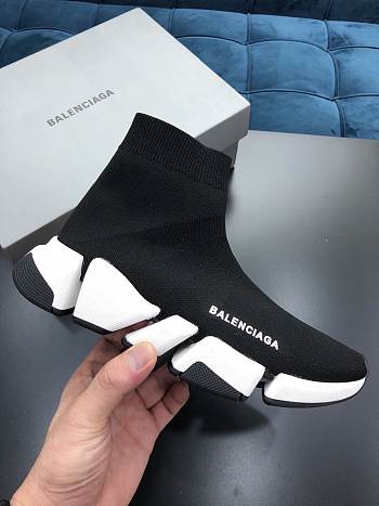 Balenciaga Speed 2.0 Sneakers 617239 Black/White 