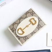 Gucci Horsebit 1955 Card Case Wallet Canvas White ‎621887 11 x 8.5 x 3 cm - 4