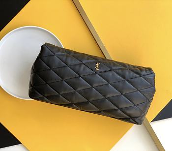 Ysl Sade Puffer Envelope Clutch Leather Black 6550041 38 x 19 x 11 cm