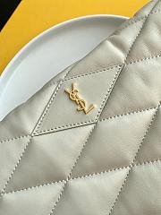 Ysl Sade Puffer Envelope Clutch Leather White 6550041 38 x 19 x 11 cm - 2
