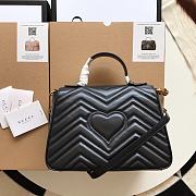 Gucci GG Marmont Small Top Handle Bag Black 27 x 19 x 10.5 cm - 3