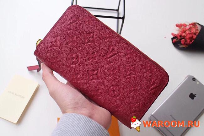 Louis Vuitton Zippy Wallet Monogram Leather Scarlet M63691 19.5 x 10 cm - 1