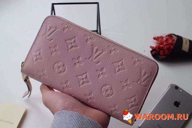 Louis Vuitton Zippy Wallet Monogram Leather Powder Pink M64090 19.5 x 10 cm - 1