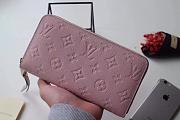 Louis Vuitton Zippy Wallet Monogram Leather Powder Pink M64090 19.5 x 10 cm - 1