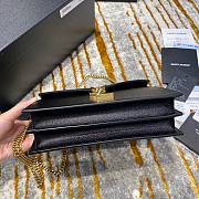 Ysl Cassandra Medium Chain Bag Grained Leather Black 532750 22 x 16.5 x 5.5 cm - 6