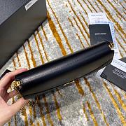 Ysl Cassandra Medium Chain Bag Grained Leather Black 532750 22 x 16.5 x 5.5 cm - 3