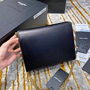 Ysl Cassandra Medium Chain Bag Grained Leather Black 532750 22 x 16.5 x 5.5 cm - 4