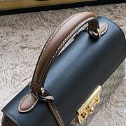 Gucci Padlock Small Top Handle Bag GG Supreme Leather Black 453188 28 x 19 x 11 cm - 4