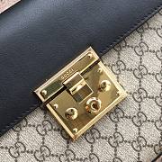 Gucci Padlock Small Top Handle Bag GG Supreme Leather Black 453188 28 x 19 x 11 cm - 3