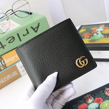 Gucci GG Marmont Leather Wallet Black 428725 11 x 9 cm