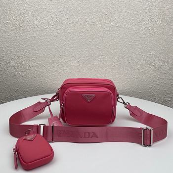 Prada Re-Edition 2005 Hobo Camera Nylon Bag Pink 1BH153 20 x 15 x 5 cm