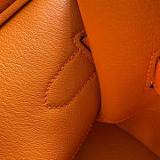 Hermes custom made shoulder Birkin 42cm Togo orange silver buckle - 2
