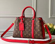 LOUIS VUITTON SOUFFLOT BB Monogram Canvas And Leather Cherry Red M44818 29 × 19 × 10 cm - 1