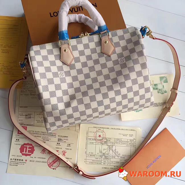 lv pillow bag n41367 white 30cm - 1