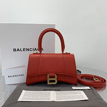 BALENCIAGA Women's Hourglass Small Top Handle Bag In Crocodile Leather red 5935461 23 x 10 x 24 cm