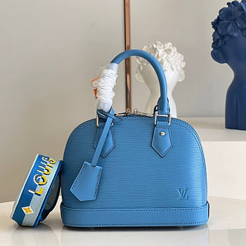 LV alma bag BB handbag M57341 blue 23.5cm