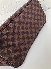 LV Neverfull shopping MM bag black check powder 32CM m41358 - 2