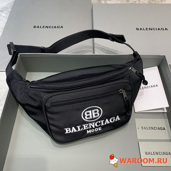 Balenciaga Canvas chest bag waist bagwhite 31cm 06 - 1