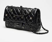 Chanel CLASSIC HANDBAG Shiny Crumpled Calfskin black 25.5cm - 5