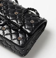 Chanel CLASSIC HANDBAG Shiny Crumpled Calfskin black 25.5cm - 4