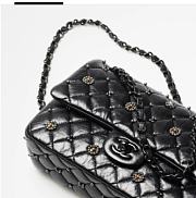 Chanel CLASSIC HANDBAG Shiny Crumpled Calfskin black 25.5cm - 3