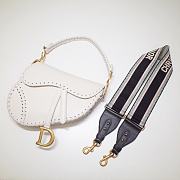DIOR SADDLE BAG White Woven style M0447CBAA 26cm 03 - 6