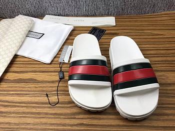 Gucci white rubber shoes 