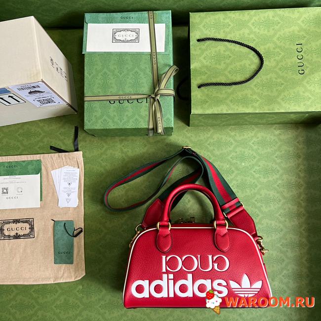 adidas x Gucci mini duffle bag red 702397 - 1