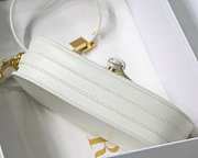 DIOR BOBBY EAST-WEST BAG Smooth Leather M9327  White - 22x13x5CM - 6