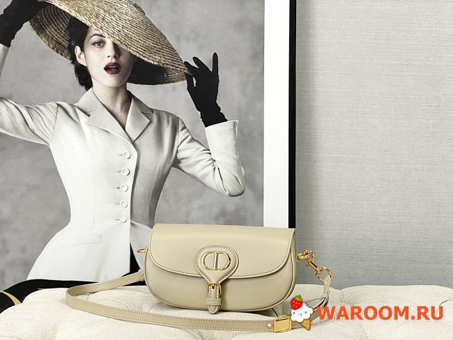 DIOR BOBBY EAST-WEST BAG Smooth Leather M9327 Beige - 22x13x5CM - 1