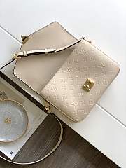 lV Pochette Métis Monogram Empreinte Leather Crème Beige M41487 - 25x19x7cm - 5