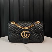 GG Marmont small matelassé shoulder bag Black 443497 – 26x15x7cm - 1