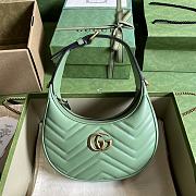 GG Marmont half-moon-shaped mini bag Sage green 699514 – 21.5 x 11 x 5cm - 1