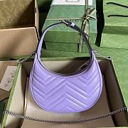 GG Marmont half-moon-shaped mini bag Purple 699514 – 21.5 x 11 x 5cm - 3