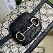 Gucci Horsebit 1955 Small Black Beige ebony GG Supreme canvas ‎735178 - 24×13×6 cm - 6