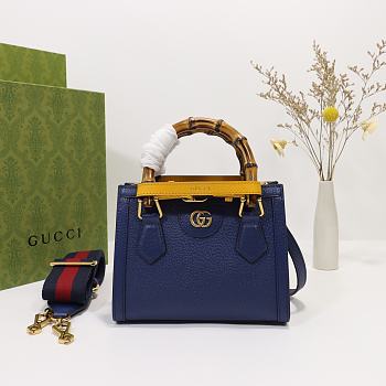 Gucci Diana mini tote bag Royal blue ‎ 702732  - 20 x 16 x 10cm